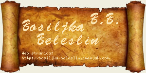Bosiljka Beleslin vizit kartica